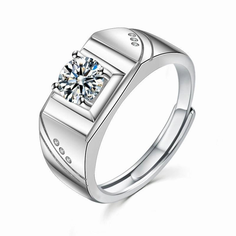 Euro-american 925 Sterling Silver Couple Ring