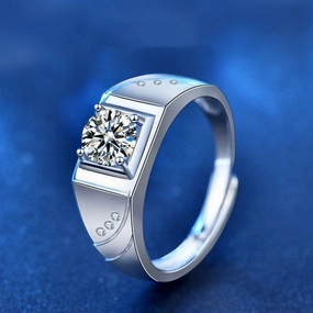 Euro-american 925 Sterling Silver Couple Ring 