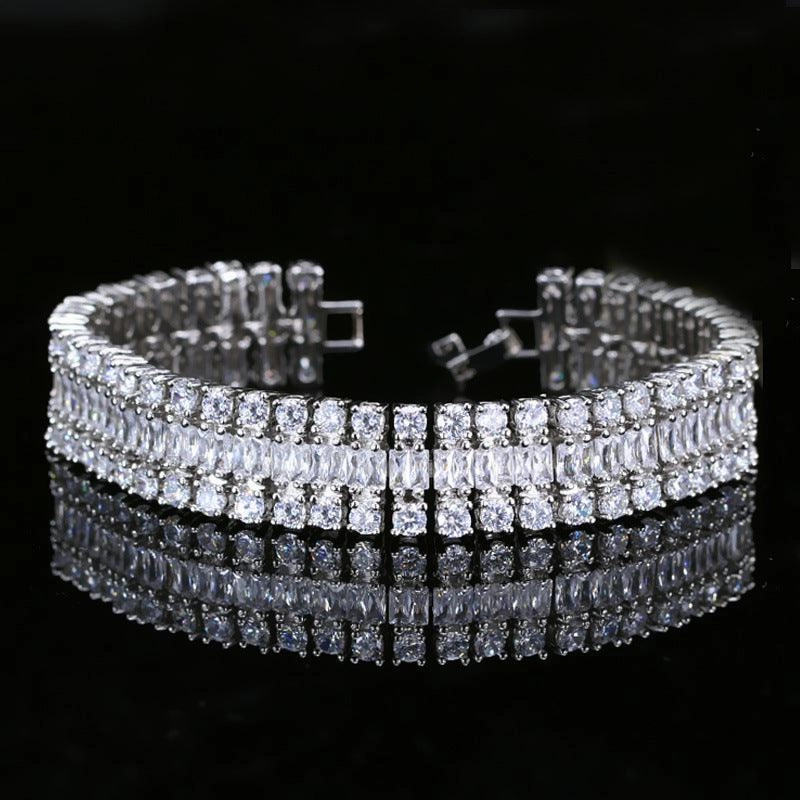 European And American Fashion Electroplated Real Gold Zirconium Watch Chain