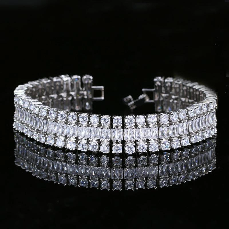 European And American Fashion Electroplated Real Gold Zirconium Watch Chain
