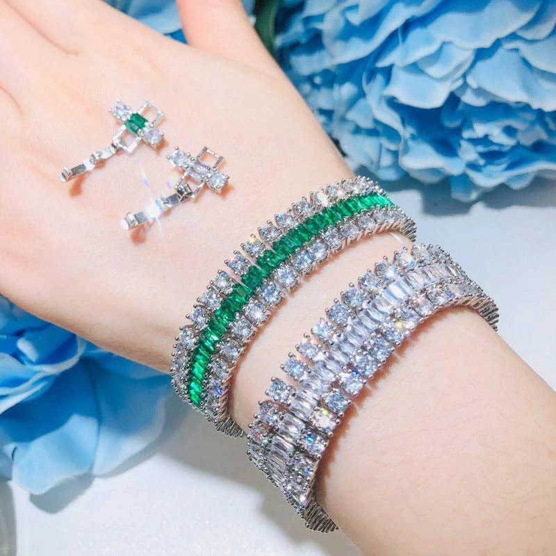 European And American Fashion Electroplated Real Gold Zirconium Watch Chain