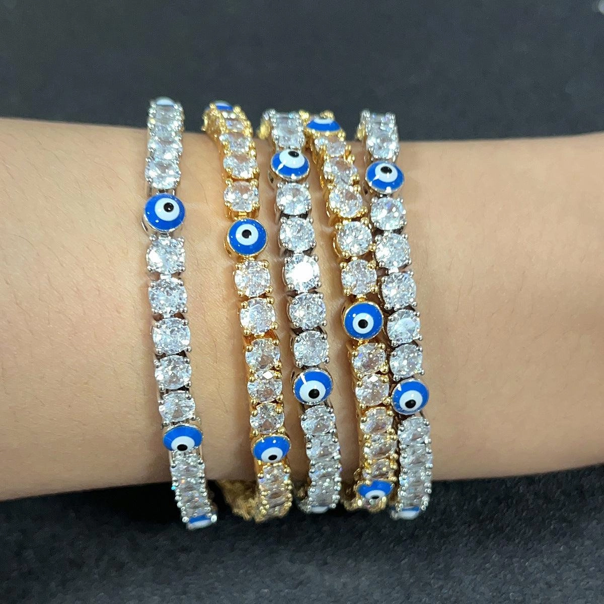 European And American Jewelry Tennis Chain Hip-hop Personality Bracelet 