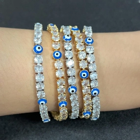 European And American Jewelry Tennis Chain Hip-hop Personality Bracelet 