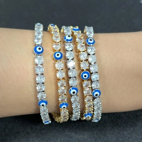 European And American Jewelry Tennis Chain Hip-hop Personality Bracelet 