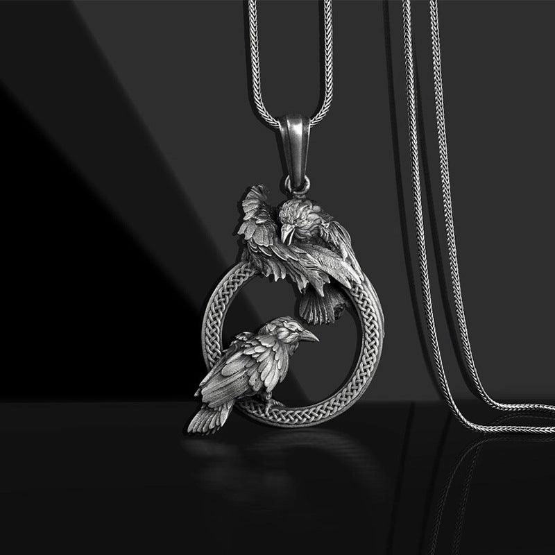 European And American Retro Men's Tide Necklace Bird's Nest Pendant Necklace