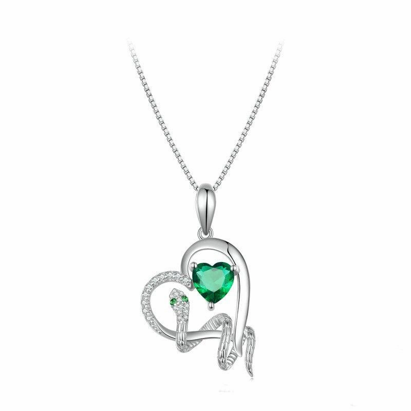 European And American Style Exquisite Snake Wrapped Love Necklace
