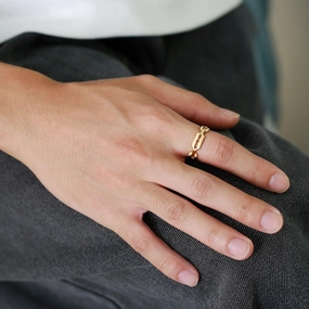 European And American Trendy Black Blade Titanium Steel Ring 