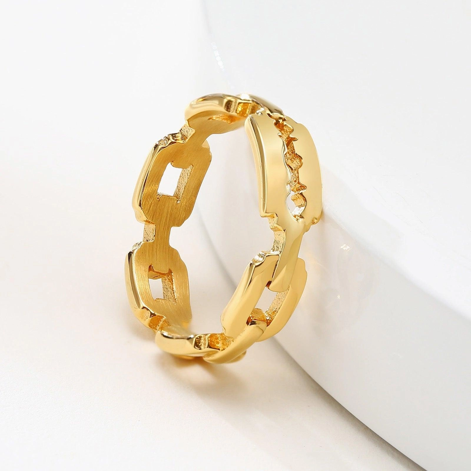 European And American Trendy Black Blade Titanium Steel Ring