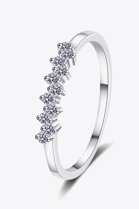 Eye-Catching 925 Sterling Silver Moissanite Ring 