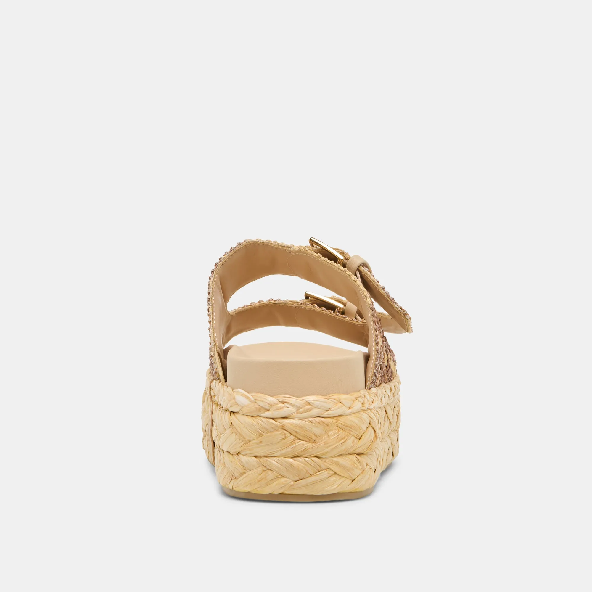 FALYN SANDALETTEN BRAUN NATUR GEFLOCHTENE RAFFIA