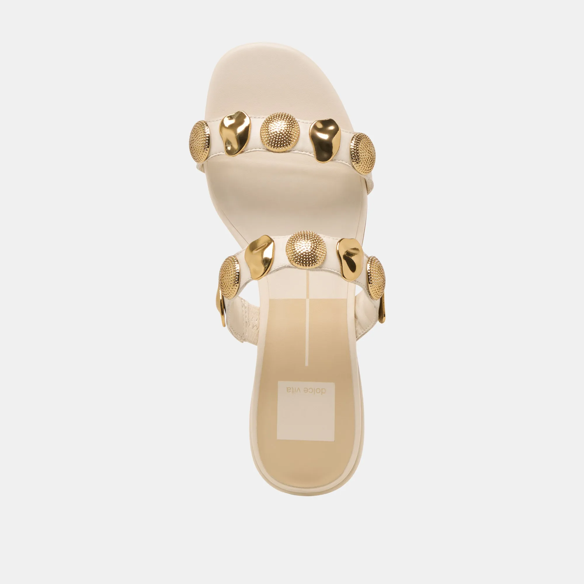FARROW SANDALETTEN CREME LEDER