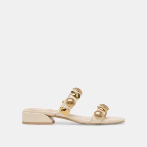 FARROW SANDALETTEN CREME LEDER