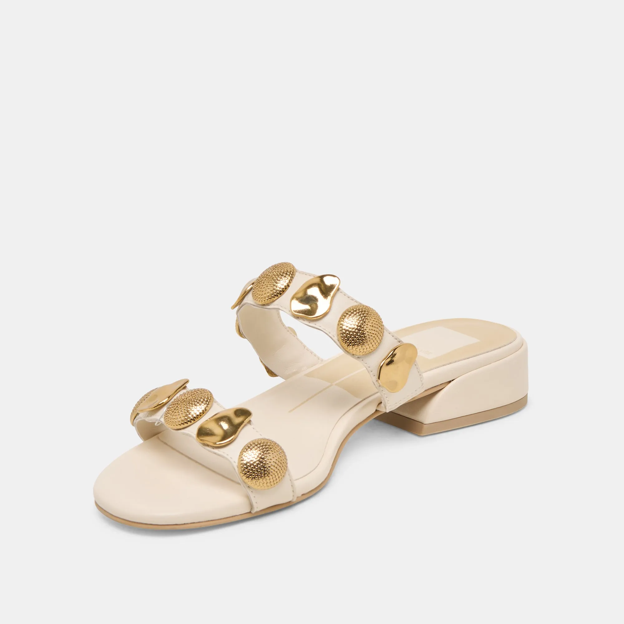 FARROW SANDALETTEN CREME LEDER