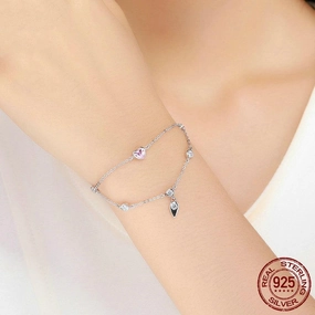 Fashion Bracelet Ladies Sweetheart Inlaid 