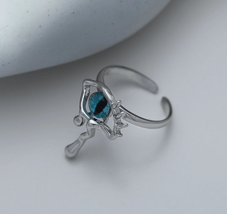 Fashion Devil's Eye Cat Ring Girl