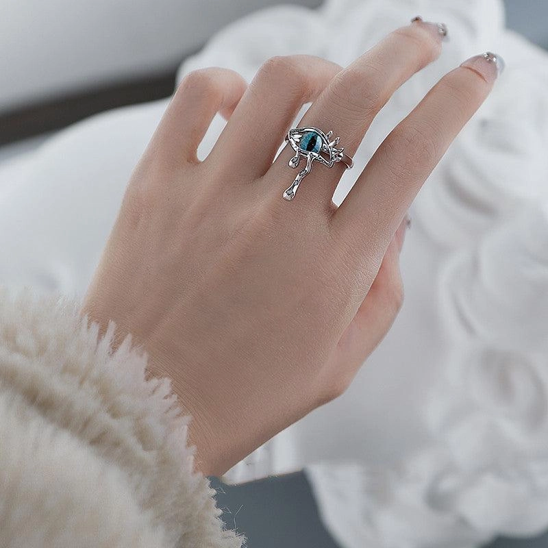 Fashion Devil's Eye Cat Ring Girl