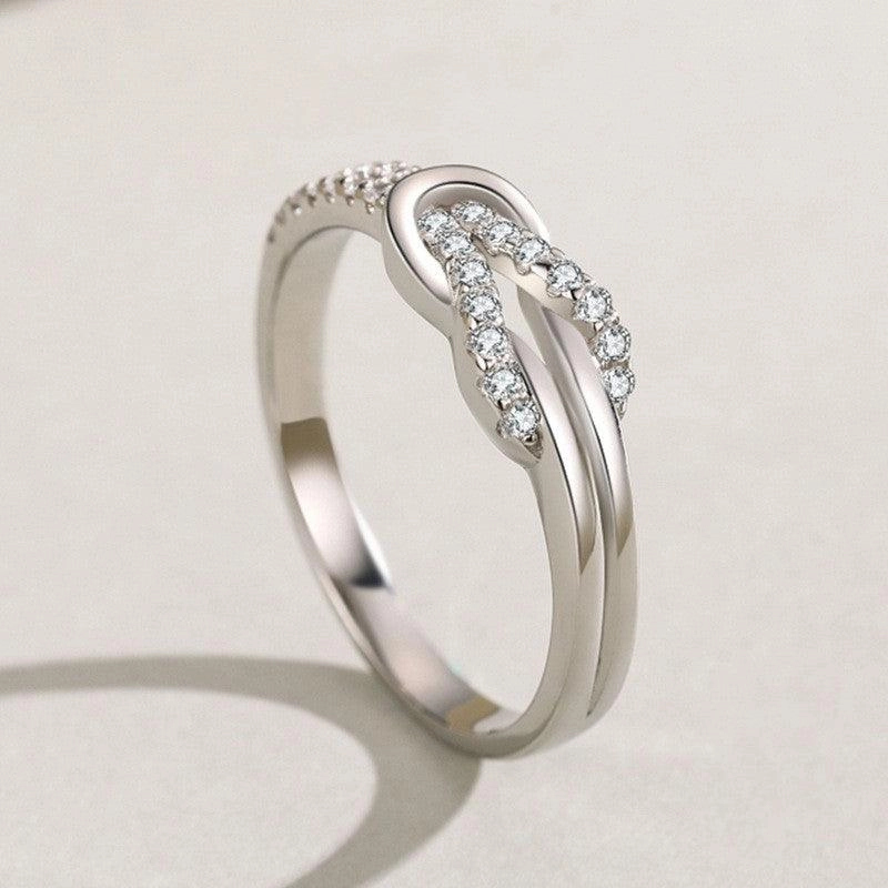 Fashion Knot High-end Light Luxury Cross Ring