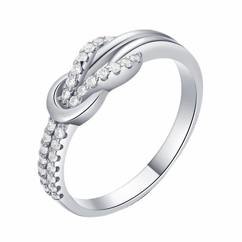 Fashion Knot High-end Light Luxury Cross Ring