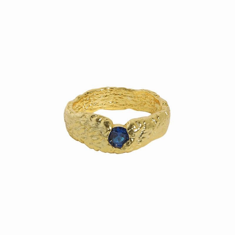 Fashion Micro Set Zircon Texture Ring