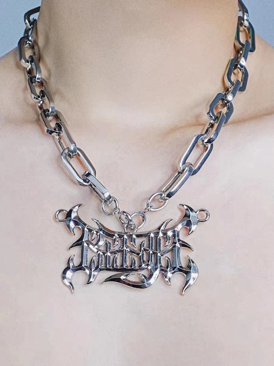 Fashion Personality Punk Letter Sign Necklace