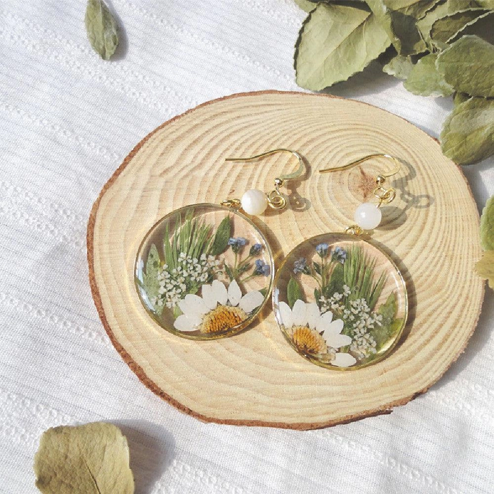 Fashion Resin Natural Plant Earrings