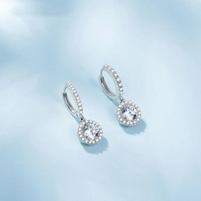 Fashion Sterling Silver Earrings Electroplated Round 