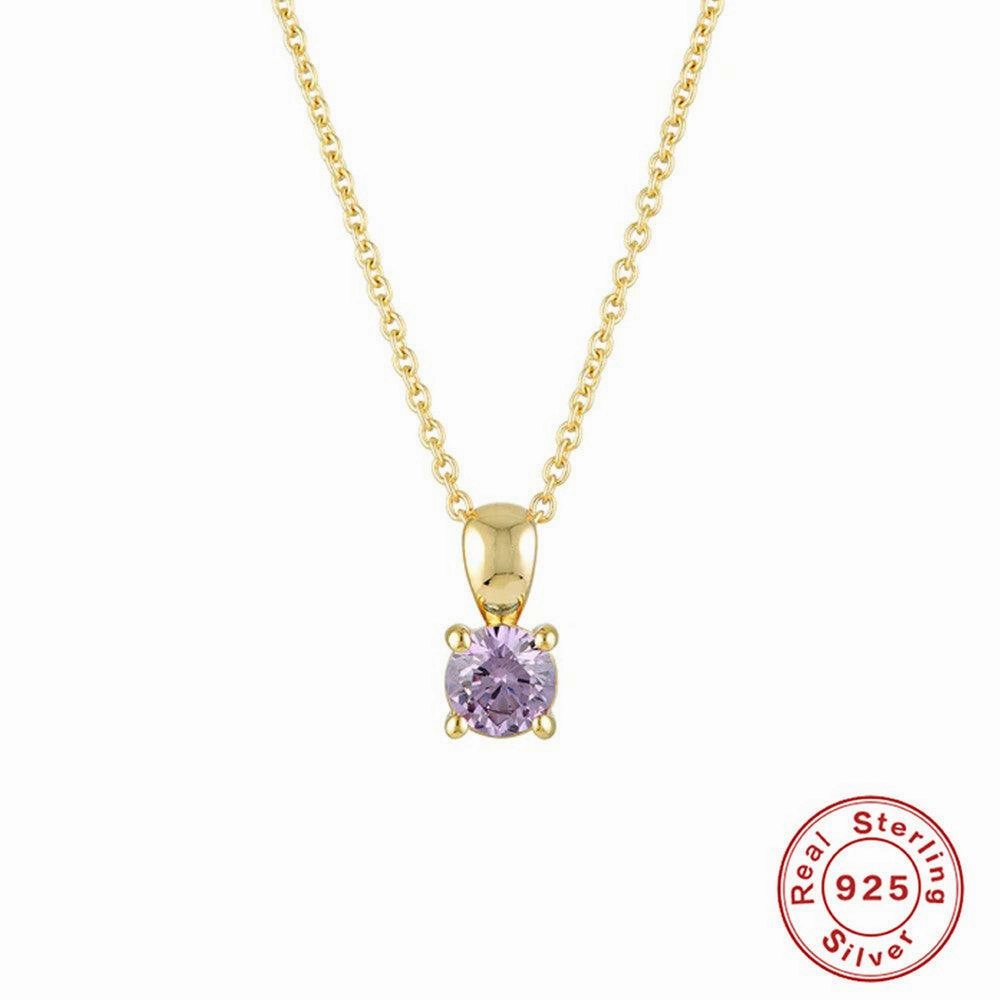 Fashion Sterling Silver Simple Personality Month Necklace