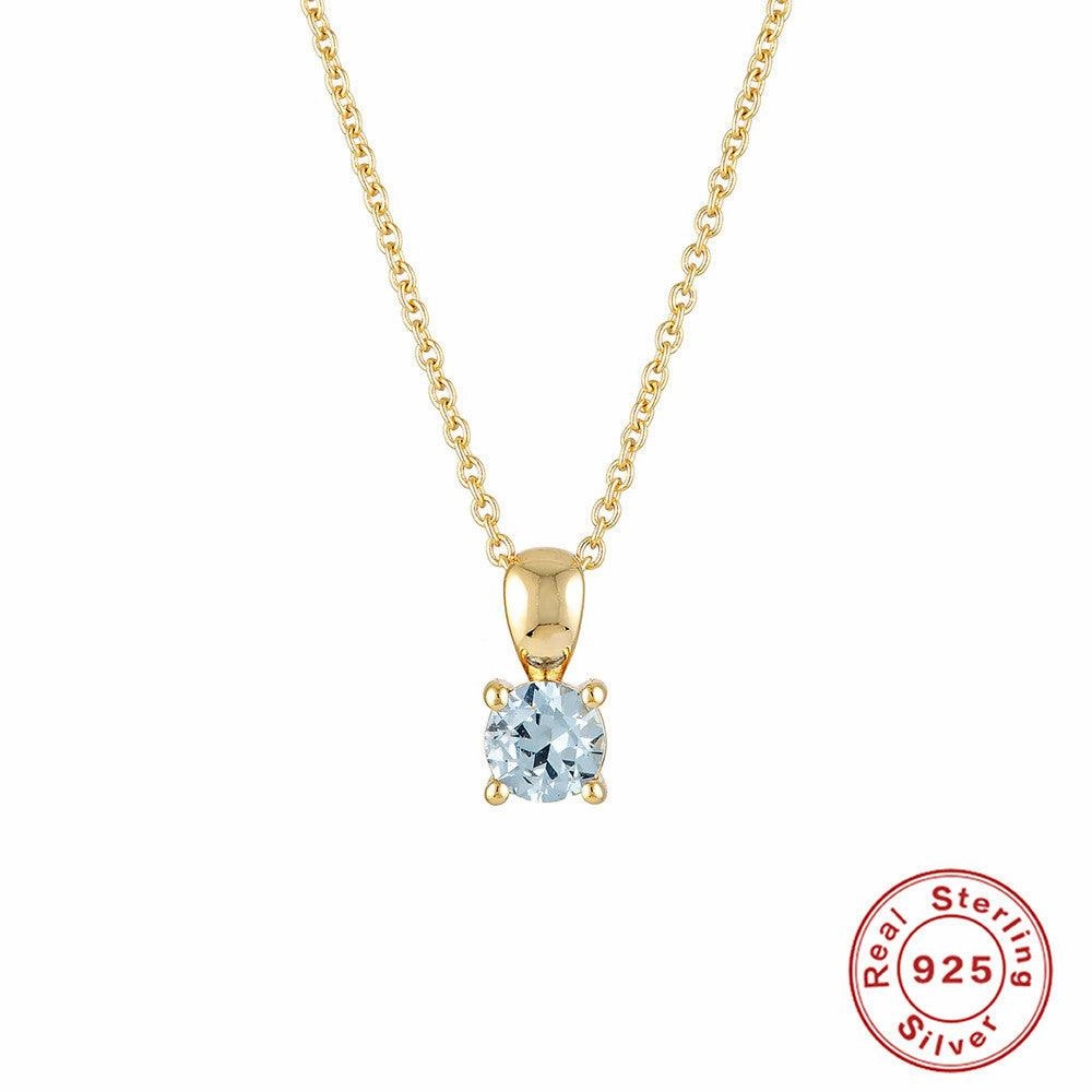 Fashion Sterling Silver Simple Personality Month Necklace
