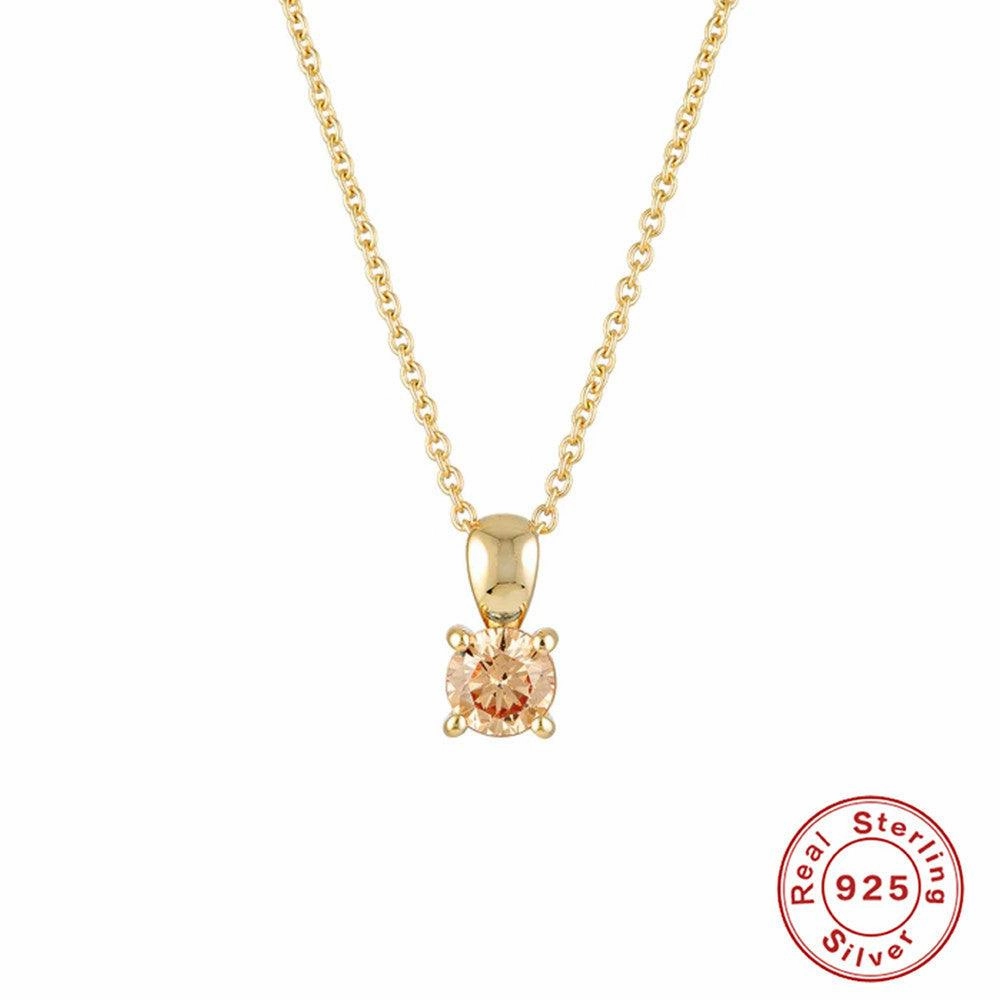 Fashion Sterling Silver Simple Personality Month Necklace