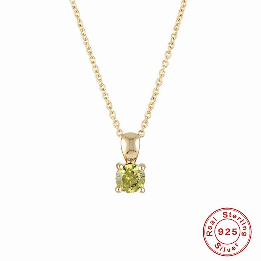 Fashion Sterling Silver Simple Personality Month Necklace