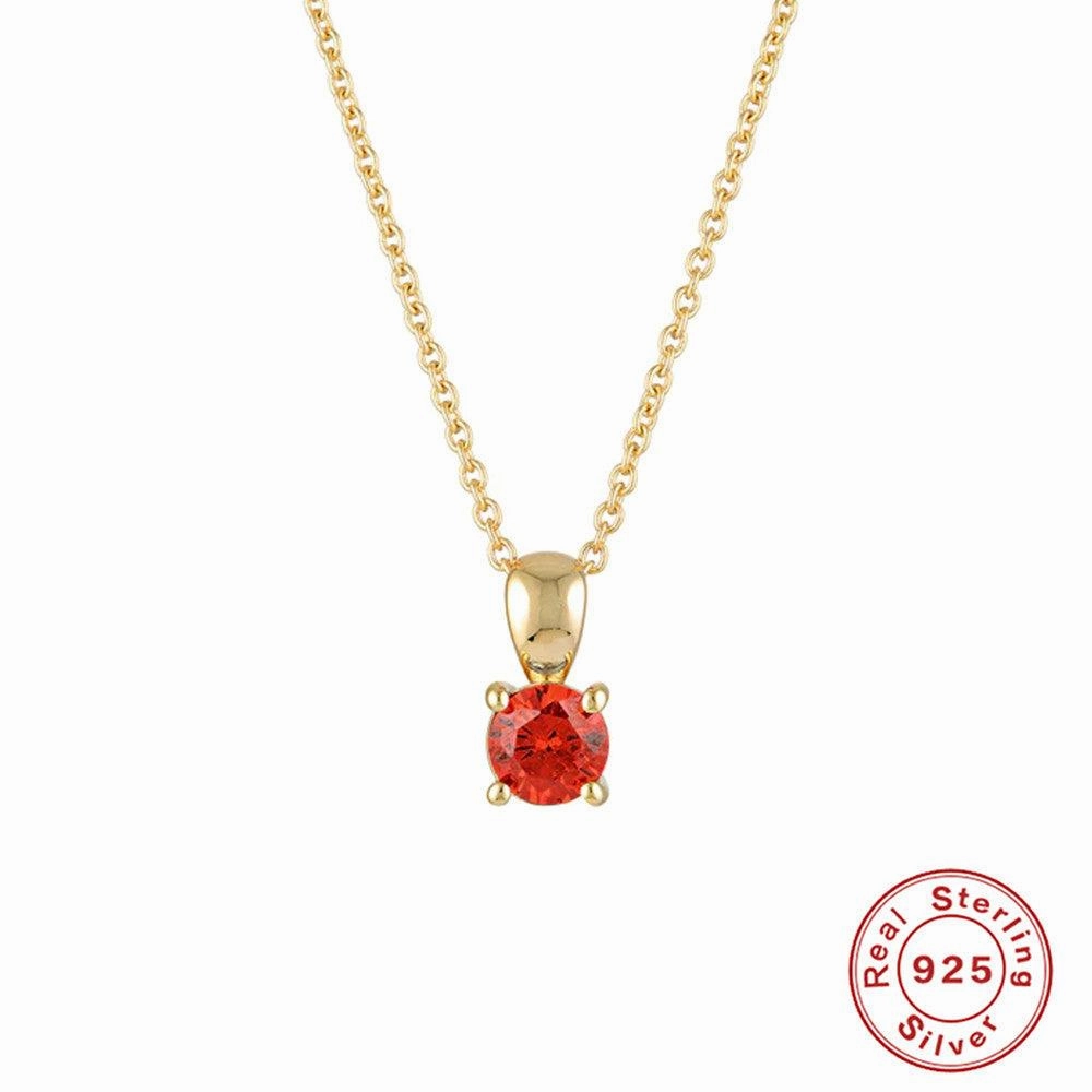 Fashion Sterling Silver Simple Personality Month Necklace