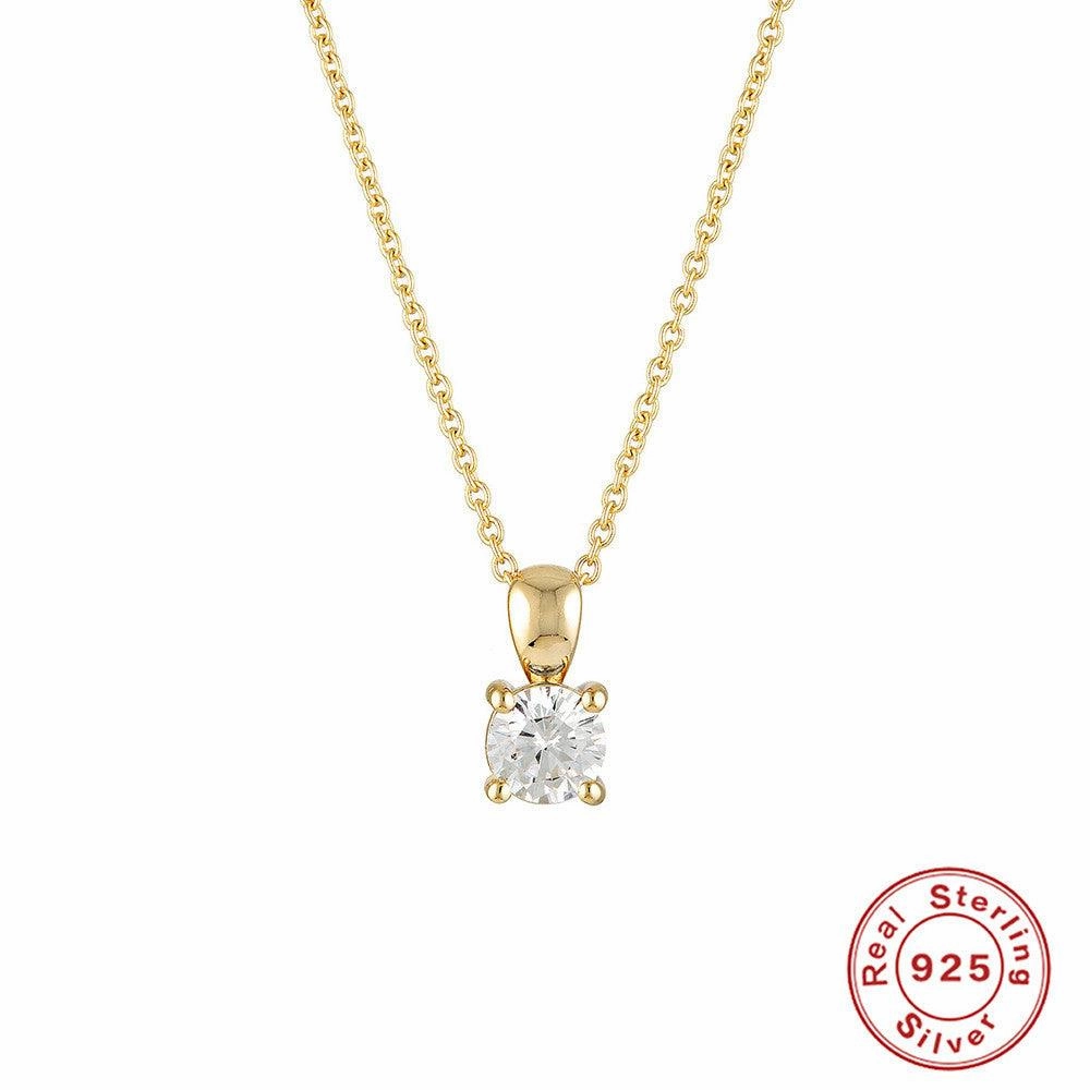 Fashion Sterling Silver Simple Personality Month Necklace