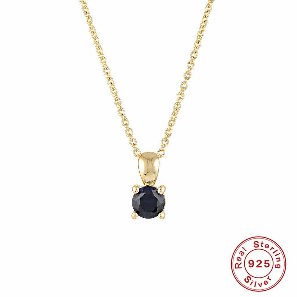 Fashion Sterling Silver Simple Personality Month Necklace