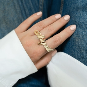 Fashionable Stainless Steel Personalized Double Ring 