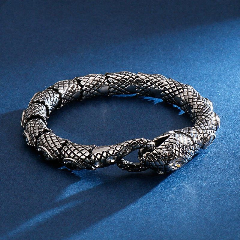Fashionable Stainless Steel Snake Bracelet 