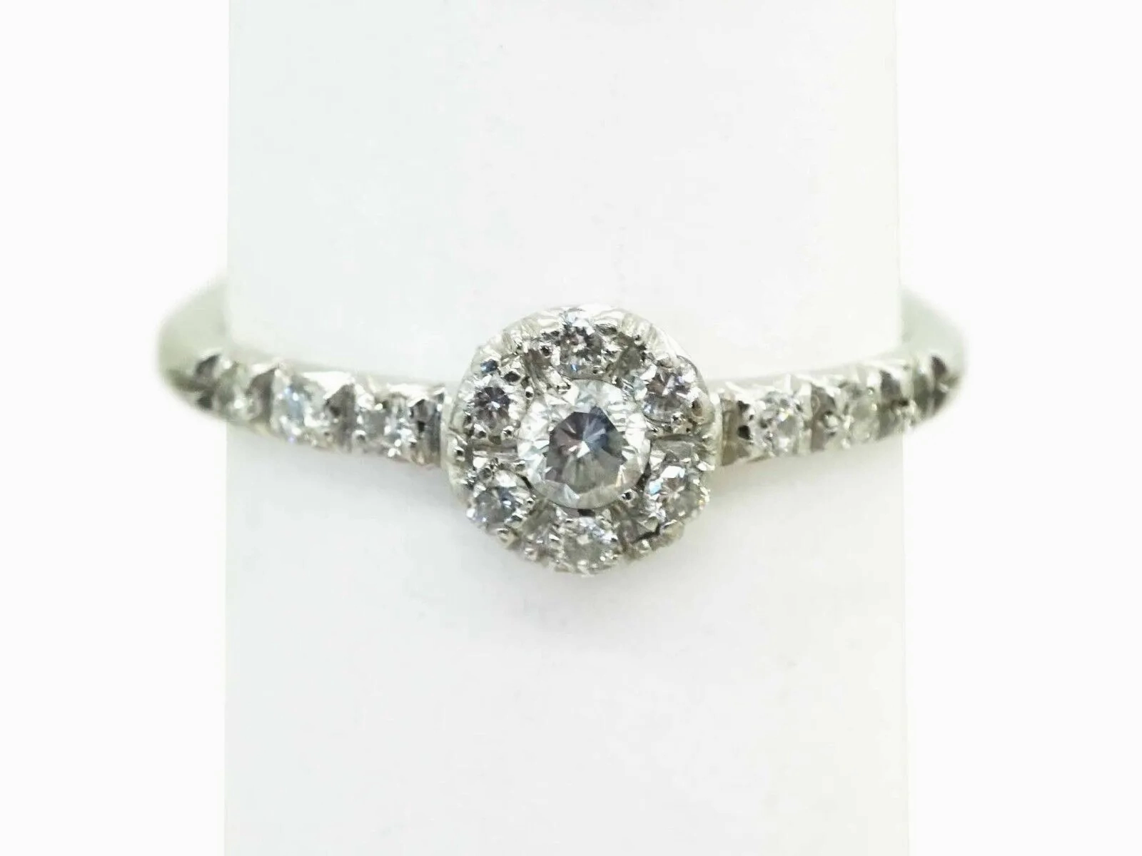 Favero Italy Designer 0.25ct tw Diamond Platinum Engagement Promise Ring Sz 4.5
