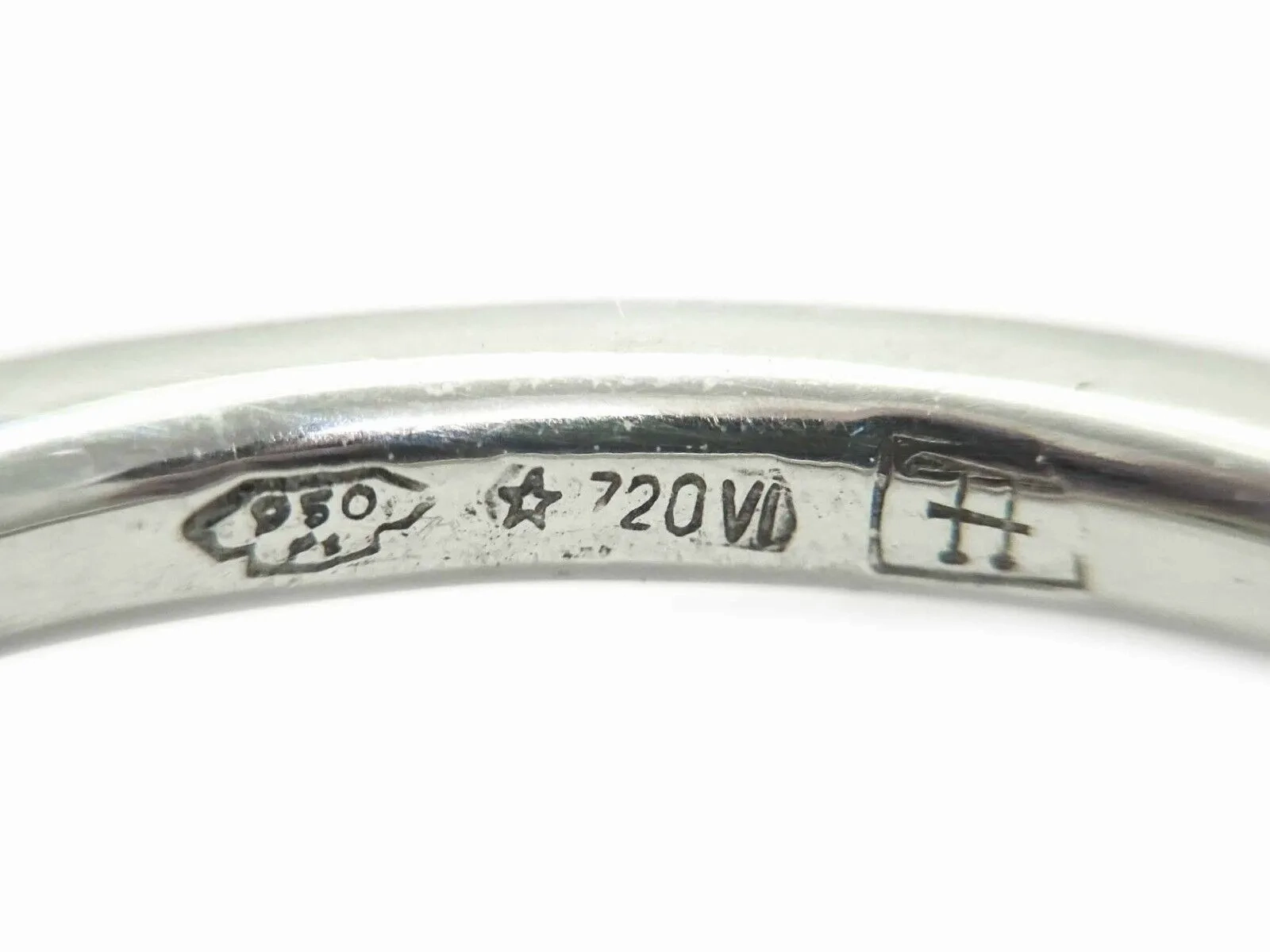 Favero Italy Designer 0.25ct tw Diamond Platinum Engagement Promise Ring Sz 4.5