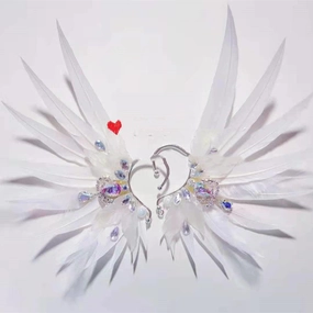 Feather Earrings Angel Wings  Jewelry 