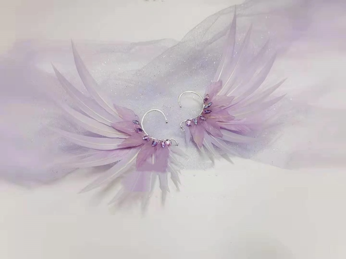 Feather Earrings Angel Wings  Jewelry