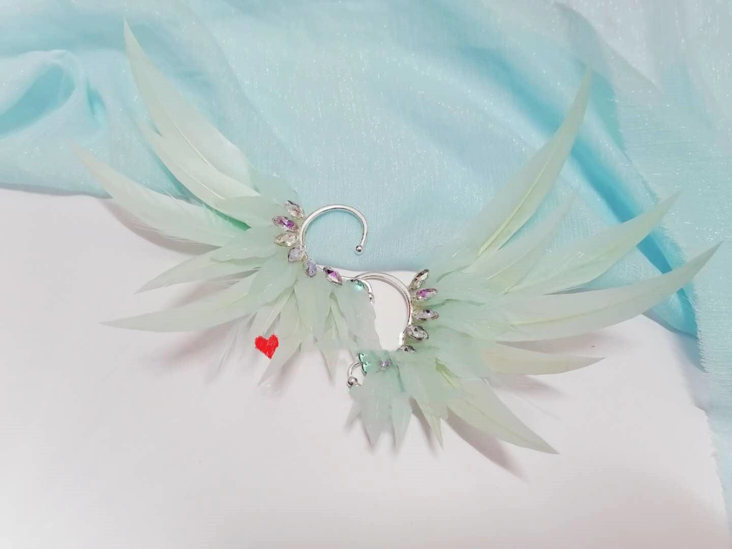 Feather Earrings Angel Wings  Jewelry
