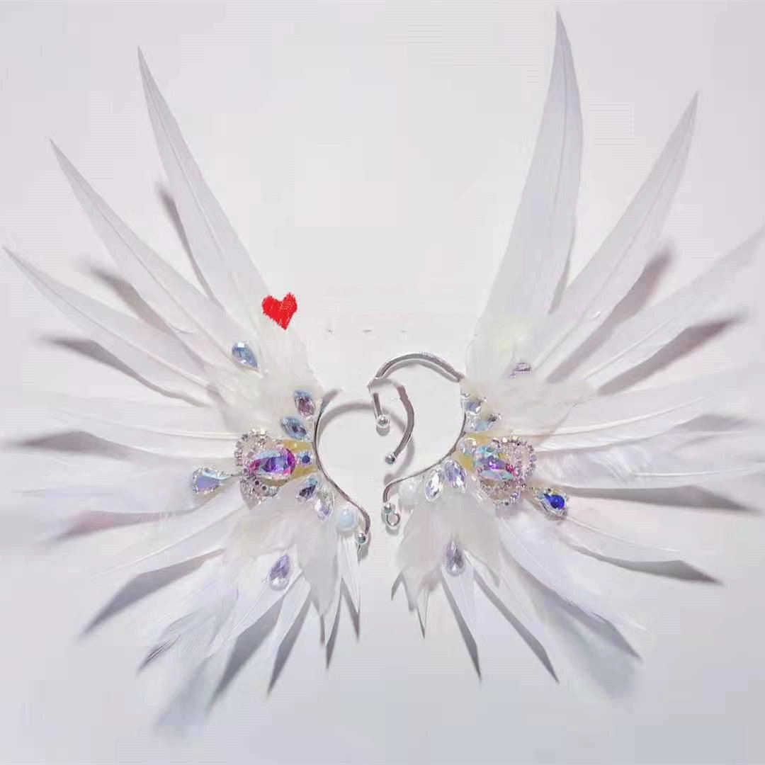 Feather Earrings Angel Wings  Jewelry 