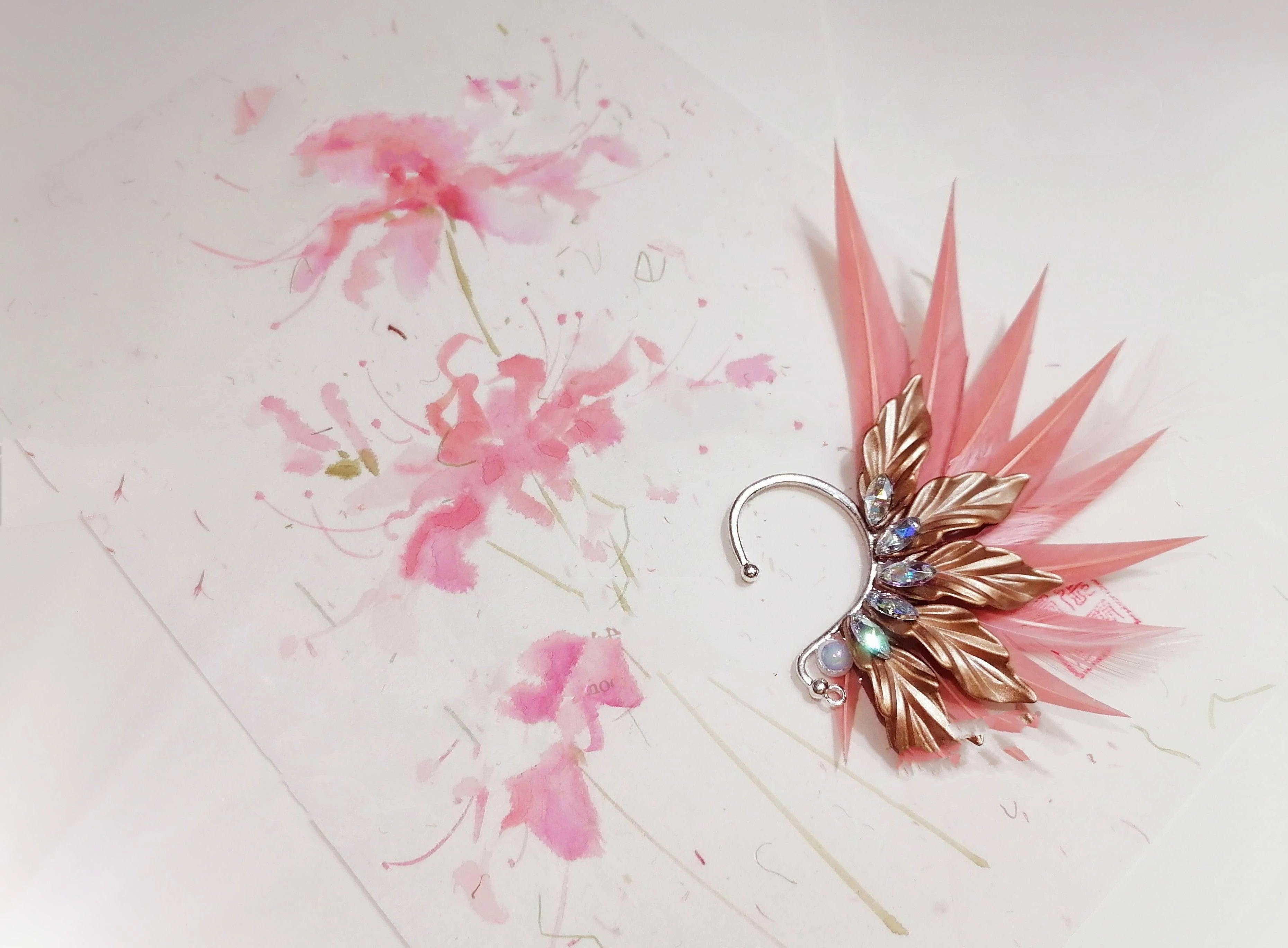 Feather Earrings Angel Wings  Jewelry