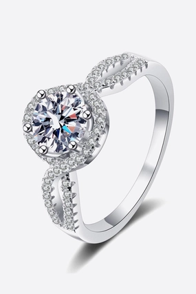 Feel The Joy 925 Sterling Silver Moissanite Ring 