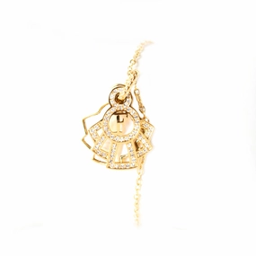 Ferre Milano Bracelet Silver Color With Stone Mop fashion-jewelry  