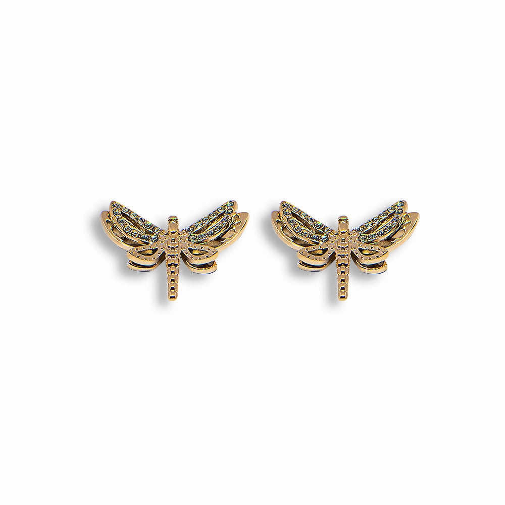Ferre Milano Earrings Full Ip Rosegold Coated With Stone/ Butterfly Design fashion-jewelry  