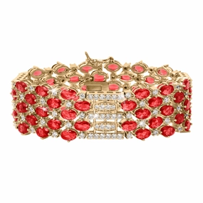 Fiery Crimson Ladies Bracelet hand-chain-bracelet  