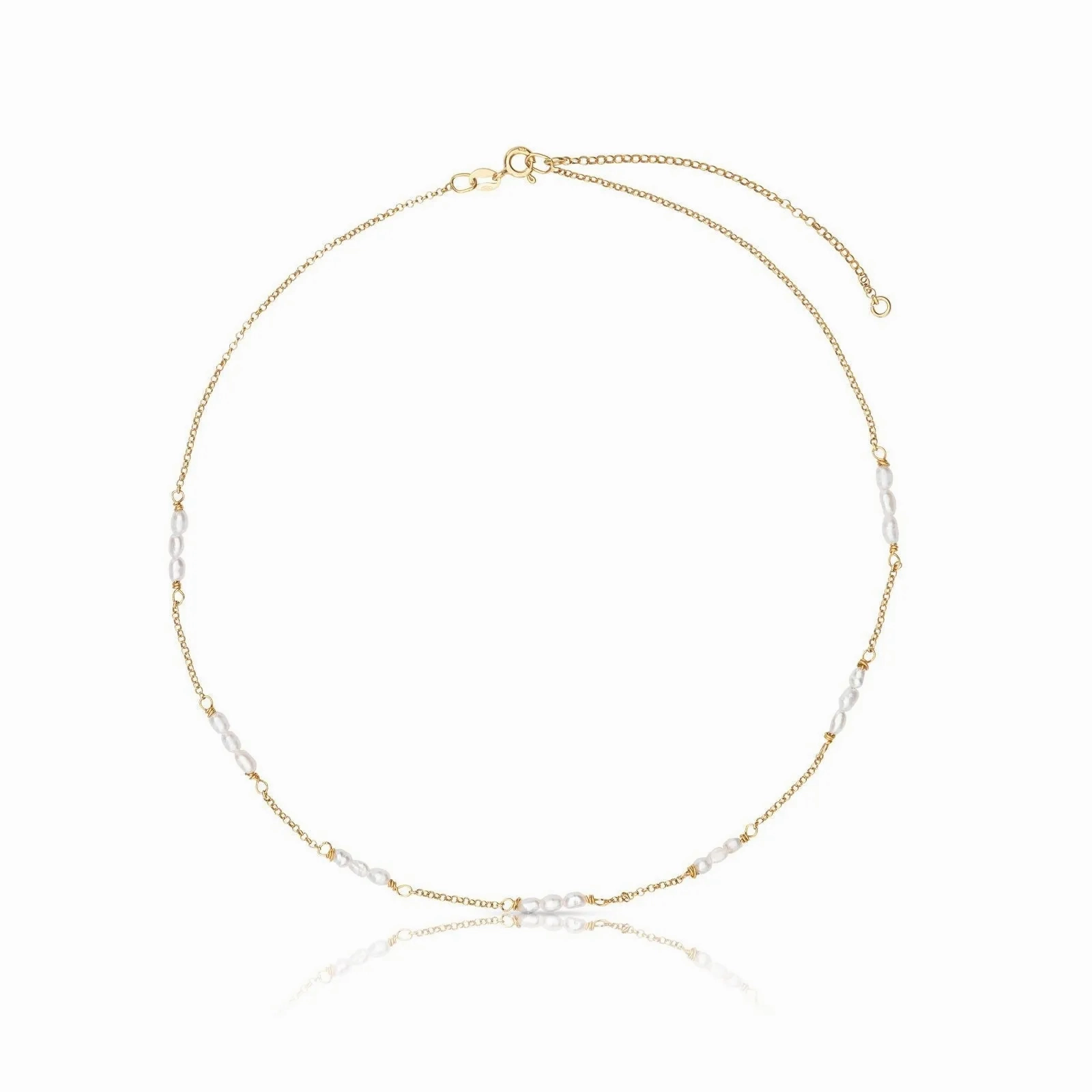 Fiji 18K Gold Plated Necklace w. Pearls