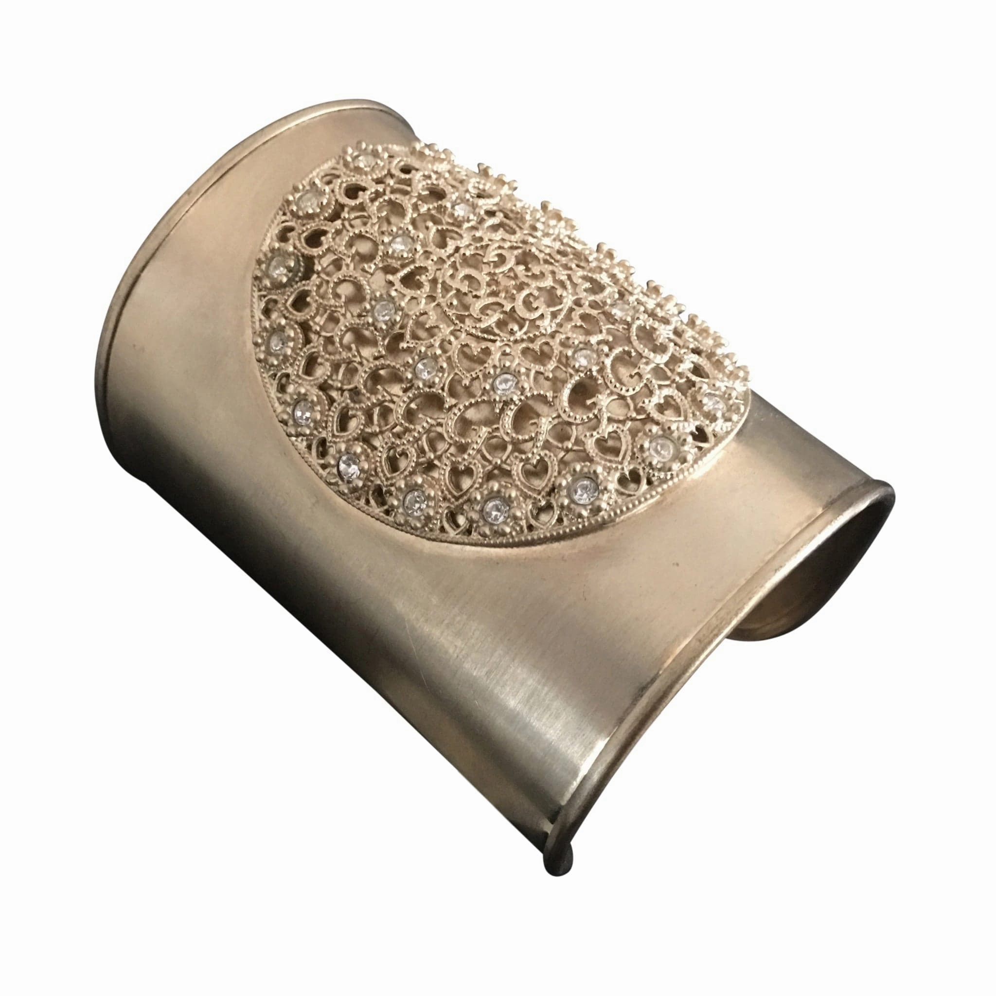Filigrane Cuff with Swarovsky Crystals Satin Bronze Colour