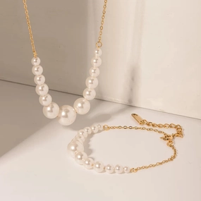 Fine Size Pearl Spacer Necklace/Bracelet 
