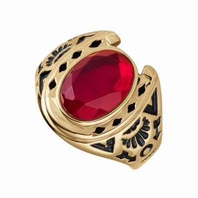 Fire Red Horseshoe Ring 